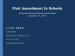 First Amendment In Schools - Arkansas School Boards Association