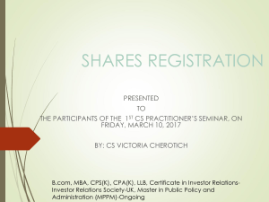 Shares Registration