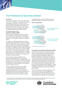 The Professional Securities Market