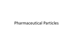 Pharmaceutical Particles