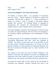Press Report Ecuadorian Ministry of Foreign Affairs
