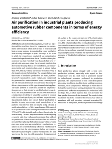 Air purification in industrial plants producing automotive