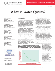 What is Water Quality - University of Arkansas Division of Agriculture