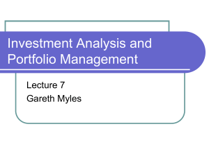 Investment Analysis and Portfolio Management