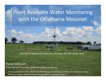 Mesonet, Plant Available Water - No-Till