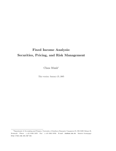 Fixed Income Analysis: Securities, Pricing, and Risk