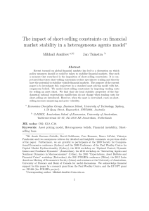 The impact of short-selling constraints on financial market