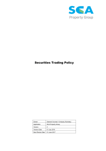 COM0601 Corporate securities trading policy