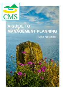 A GUIDE TO MANAGEMENT PLANNING