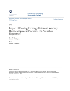 Impact of Floating Exchange Rates on Company Risk Management