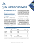 pakistan to return to emerging markets