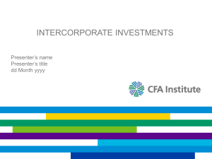 Chapter 15: Intercorporate Investments
