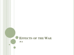 Effects of the War 19.4