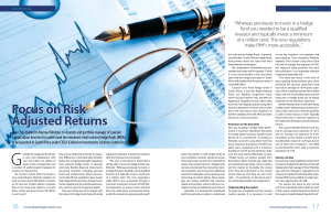 Focus on Risk Adjusted Returns