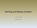 Banking and Money Creation