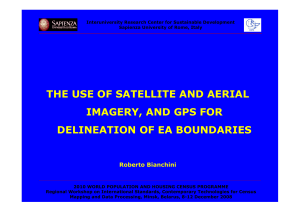 the use of satellite and aerial imagery, and gps for delineation of ea