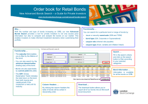 The Order book for Retail Bonds New Advanced bonds search