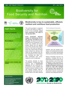 Biodiversity for Food Security and Nutrition