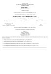 FORM 8-K MARATHON PATENT GROUP, INC.