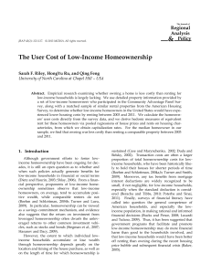 The User Cost of Low-Income Homeownership