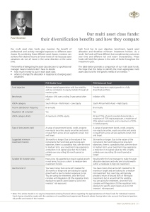 Our multi asset class funds: their diversification benefits and