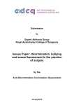 Issues Paper: discrimination, bullying and sexual harassment in the