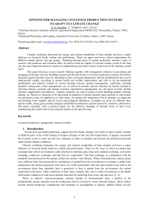 Options for managing livestock production systems to adapt to