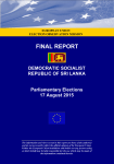 Democratic Socialist Republic Of Sri Lanka Final Report