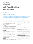 2016 Closed-End Funds Tax Information