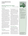 Growing Plants From Seed - Colorado State University Extension