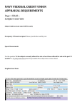 navy federal credit union appraisal requirements