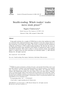 Stealth-trading: Which traders` trades move stock prices?
