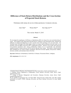 Difference of Stock Return Distributions and the Cross