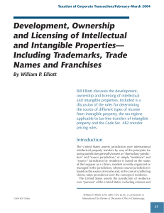 Development, Ownership and Licensing of Intellectual