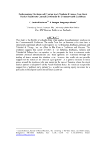 Parliamentary Elections and Frontier Stock Markets: Evidence from