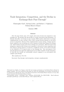 Trade Integration, Competition, and the Decline in