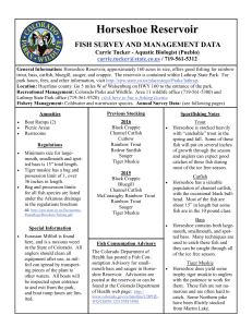 Horseshoe Reservoir Fish Survey and