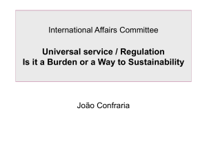 Regulation and the National Regulatory Authority in