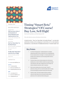 Timing “Smart Beta” Strategies? Of Course! Buy Low, Sell High!