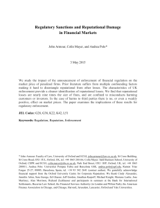Regulatory Sanctions and Reputational Damage in Financial Markets