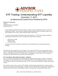 ETF Trading: Understanding ETF Liquidity