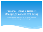 Personal Financial Literacy: Managing Financial Well