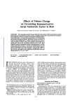 Effects of Volume Change on Circulating Immunoreactive Atrial
