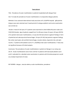 Paper abstract Title : Prevalence of ocular manifestation in patients