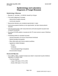 Epidemiology and Laboratory Diagnosis of Fungal Diseases