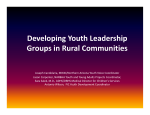 Developing Youth Leadership Groups in Rural Communities