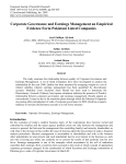 Corporate Governance and Earnings Management