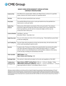 Wheat-Corn Intercommodity Spread Options Contract