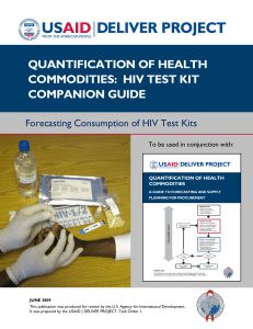 Quantification of Health Commodities: HIV Test Kit