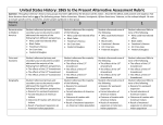 1865 to the Present Alternative Assessment Rubric